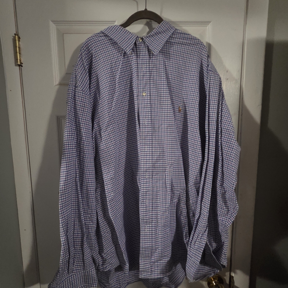 Ralph Lauren Men's Blue Checkered Shirt